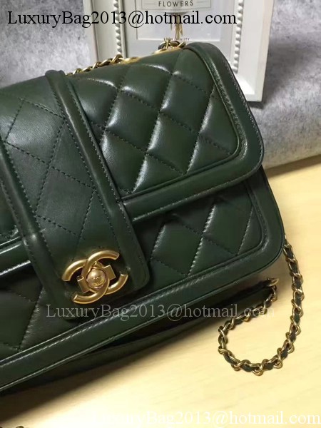Chanel 2.55 Series Flap Bags Original Sheepskin Leather A91365 Green