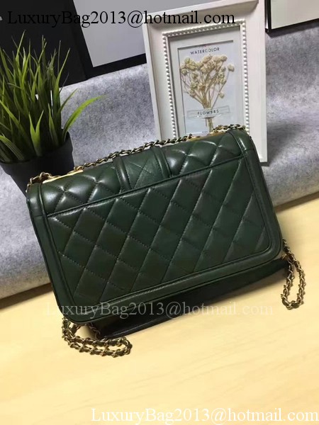 Chanel 2.55 Series Flap Bags Original Sheepskin Leather A91365 Green