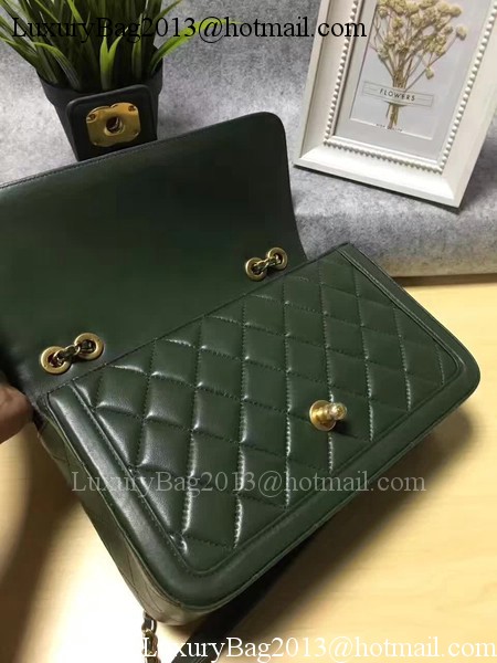 Chanel 2.55 Series Flap Bags Original Sheepskin Leather A91365 Green