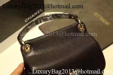 Chanel Classic Flap Bag Cannage Pattern Leather A93756 Black