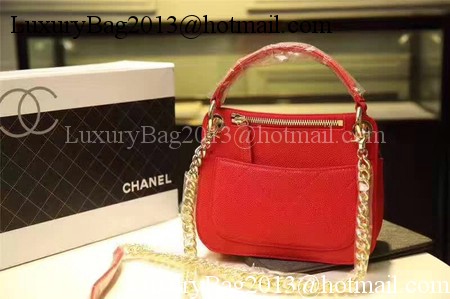 Chanel Classic Flap Bag Cannage Pattern Leather A93756 Red