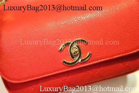 Chanel Classic Flap Bag Cannage Pattern Leather A93756 Red