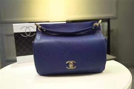 Chanel Classic Flap Bag Cannage Pattern Leather A93757 Blue