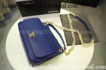 Chanel Classic Flap Bag Cannage Pattern Leather A93757 Blue