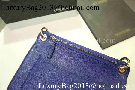 Chanel Classic Flap Bag Cannage Pattern Leather A93757 Blue