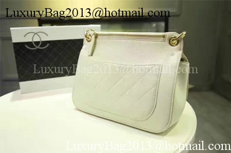 Chanel Classic Flap Bag Cannage Pattern Leather A93757 OffWhite