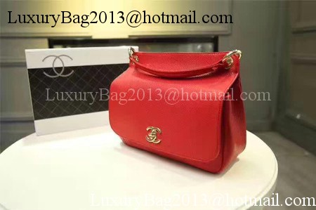 Chanel Classic Flap Bag Cannage Pattern Leather A93757 Red