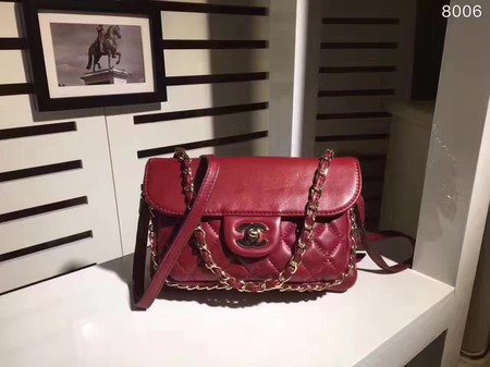 Chanel Classic Flap Bag Sheepskin Leather CHA8006 Red