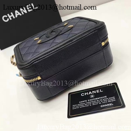 Chanel Cosmetic Bag Original Cannage Pattern A93341 Black