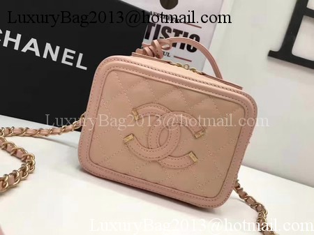 Chanel Cosmetic Bag Original Cannage Pattern A93341 Pink