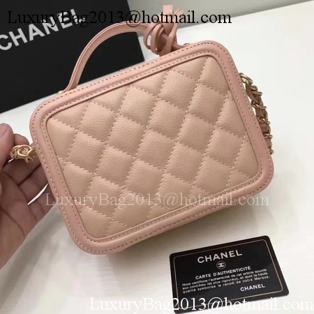 Chanel Cosmetic Bag Original Cannage Pattern A93341 Pink