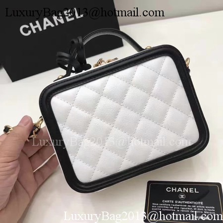 Chanel Cosmetic Bag Original Cannage Pattern A93341 White