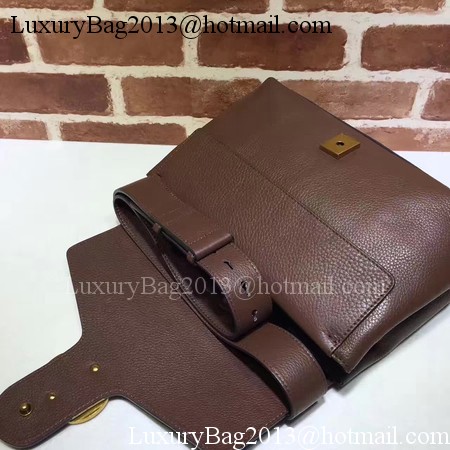 Gucci GG Marmont Leather Shoulder Bag 401173 Brown