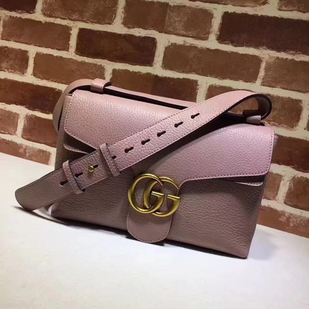 Gucci GG Marmont Leather Shoulder Bag 401173 Pink