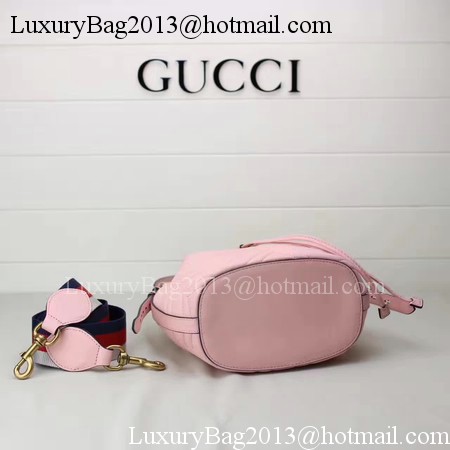 Gucci GG Marmont Quilted Leather Bucket Bag 476674 Pink