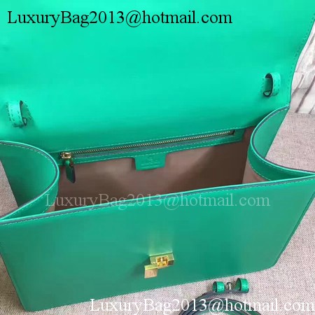 Gucci Sylvie Leather Top Handle Bag 431665 Green