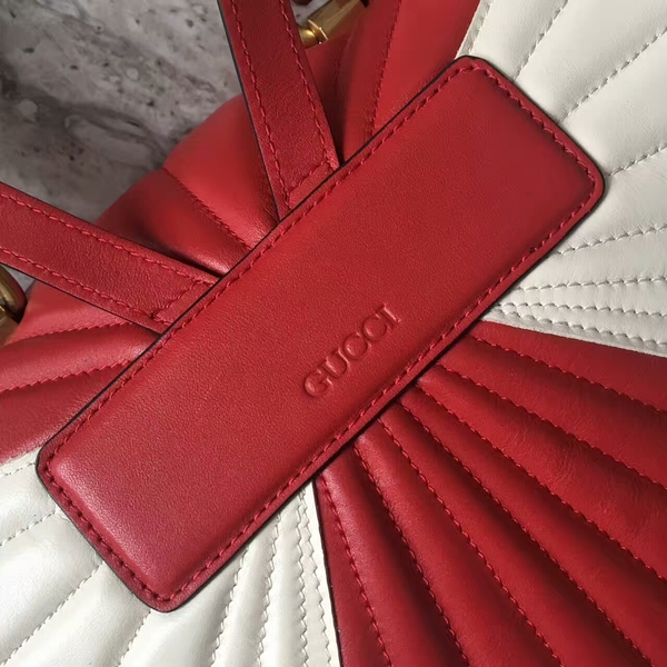 Gucci Queen Margaret Top Handle Bag 476664 Red&White