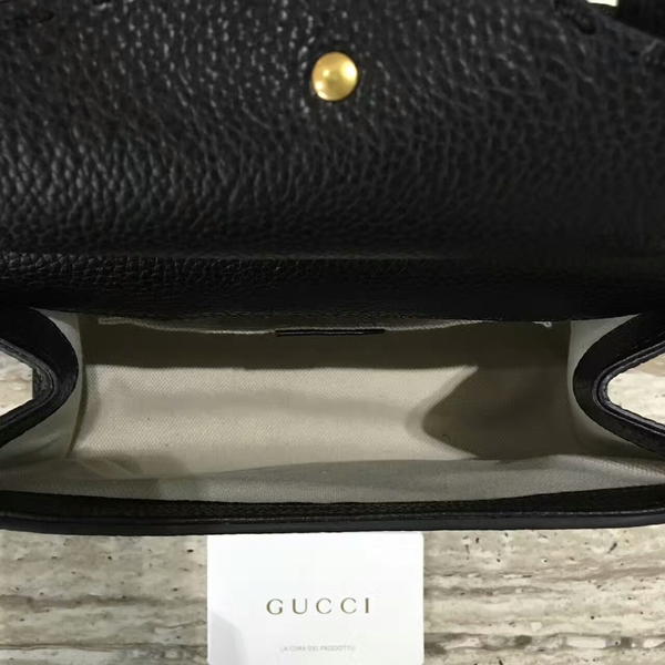 Gucci GG Marmont Leather Top Handle Bag 442622 Black