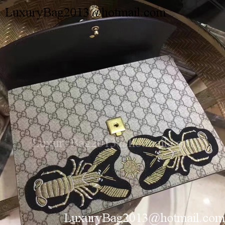 Gucci Broche GG Supreme top handle bag 466432 Fox