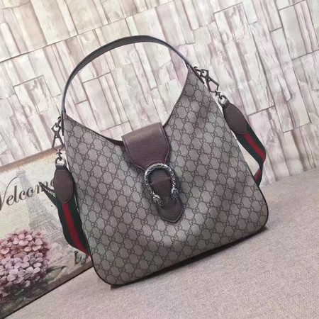 Gucci Dionysus Medium GG Supreme Hobo Bag 446687 Brwon