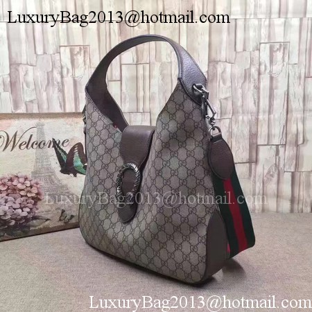 Gucci Dionysus Medium GG Supreme Hobo Bag 446687 Brwon