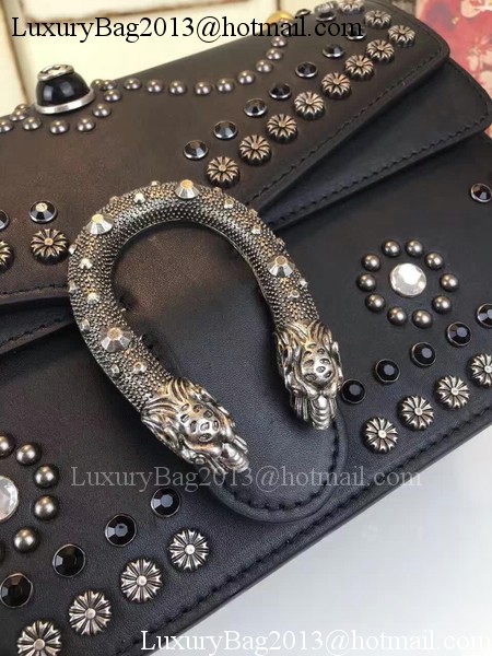Gucci Dionysus Studded Shoulder Bag 400249B Black