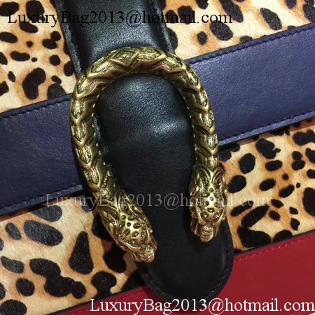 Gucci Now Bamboo Smooth Leather Top Handle Bag 448075 Leopard