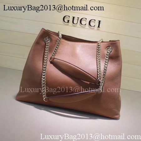 Gucci Soho Medium Tote Bag Calfskin Leather 308982 Apricot