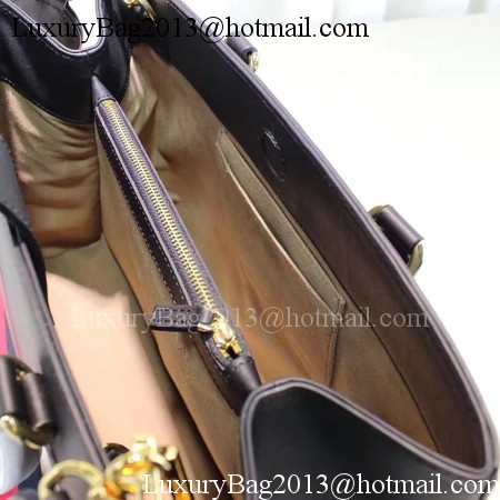 Gucci Sylvie Leather Top Handle Bag 453790 Black