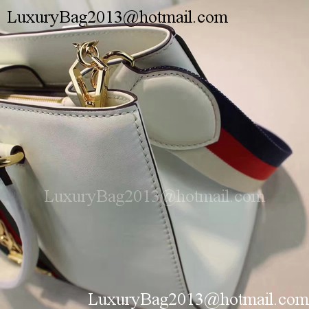 Gucci Sylvie Leather Top Handle Bag 453790 OffWhite