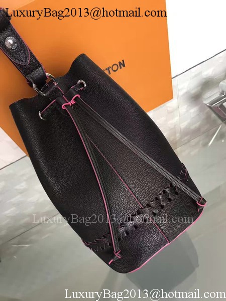 Louis Vuitton Soft Calfskin LOCKME BUCKET M54687 Black