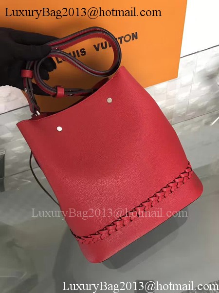 Louis Vuitton Soft Calfskin LOCKME BUCKET M54687 Red