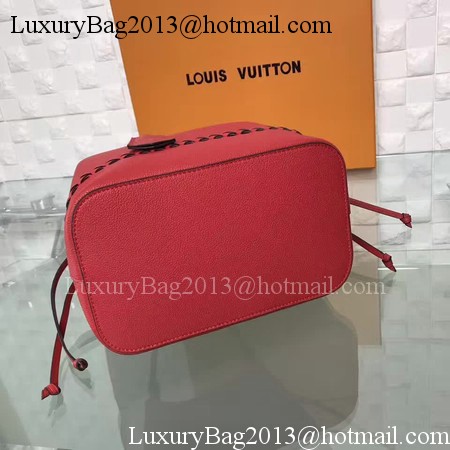 Louis Vuitton Soft Calfskin LOCKME BUCKET M54687 Red