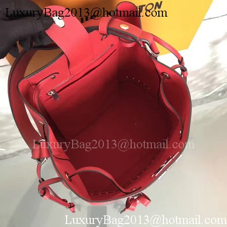 Louis Vuitton Soft Calfskin LOCKME BUCKET M54687 Red