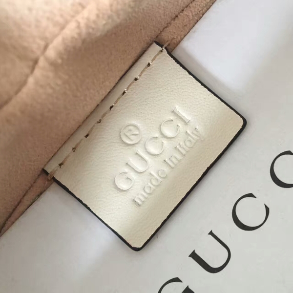 Gucci GG Marmont Matelasse Mini Shoulder Bag 448065A White