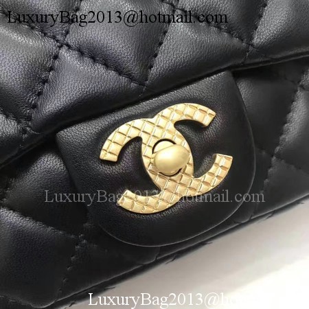 Chanel Classic Flap Bag Sheepskin Leather A92265 Black