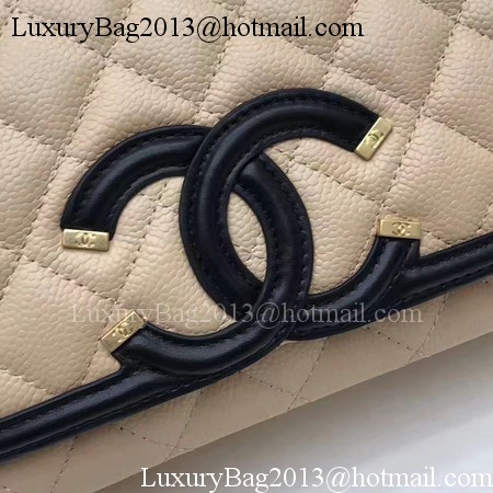 Chanel Flap Shoulder Bag Original Cannage Pattern A94430 Apricot