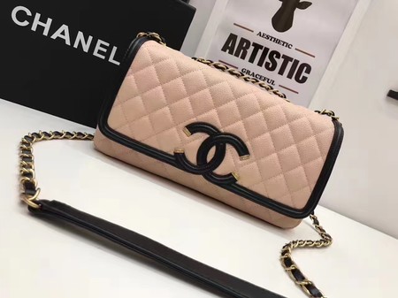 Chanel Flap Shoulder Bag Original Cannage Pattern A94430 Pink