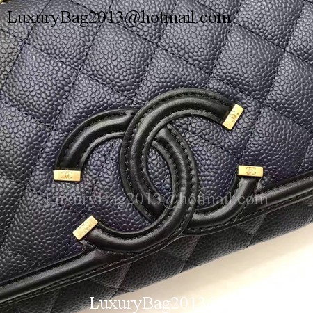 Chanel Flap Shoulder Bag Original Cannage Pattern A94430 Royal