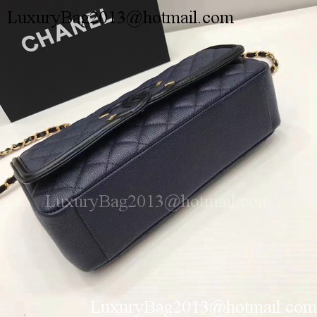 Chanel Flap Shoulder Bag Original Cannage Pattern A94430 Royal