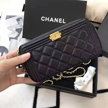 Chanel mini Shoulder Bag Cannage Pattern A94452 Black