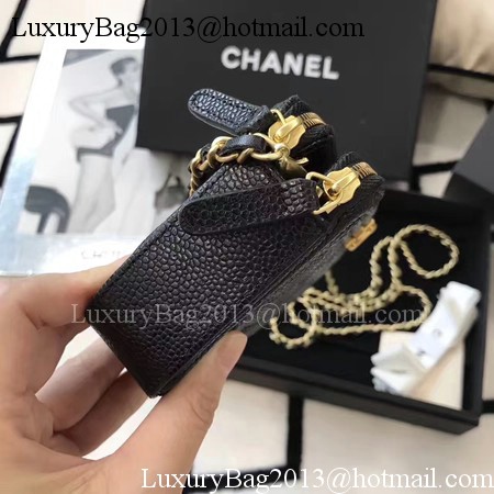 Chanel mini Shoulder Bag Cannage Pattern A94452 Black