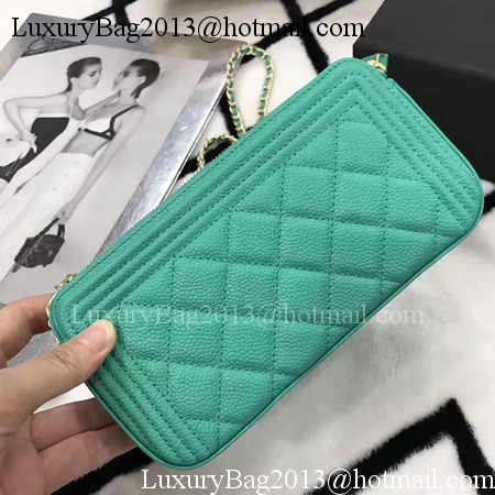 Chanel mini Shoulder Bag Cannage Pattern A94452 Green