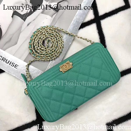 Chanel mini Shoulder Bag Cannage Pattern A94452 Green