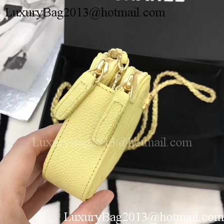 Chanel mini Shoulder Bag Cannage Pattern A94452 Lemon