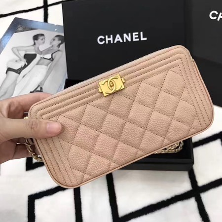 Chanel mini Shoulder Bag Cannage Pattern A94452 Light Pink