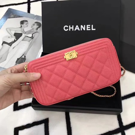 Chanel mini Shoulder Bag Cannage Pattern A94452 Pink