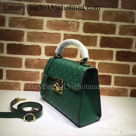 Gucci Padlock Gucci Signature Top Handle Bag 453188 Green