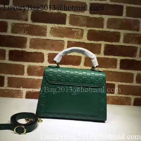 Gucci Padlock Gucci Signature Top Handle Bag 453188 Green