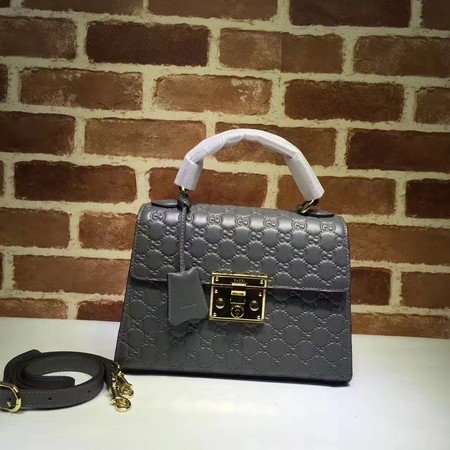 Gucci Padlock Gucci Signature Top Handle Bag 453188 Grey